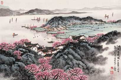 宋玉麟 江南春晓图 镜心